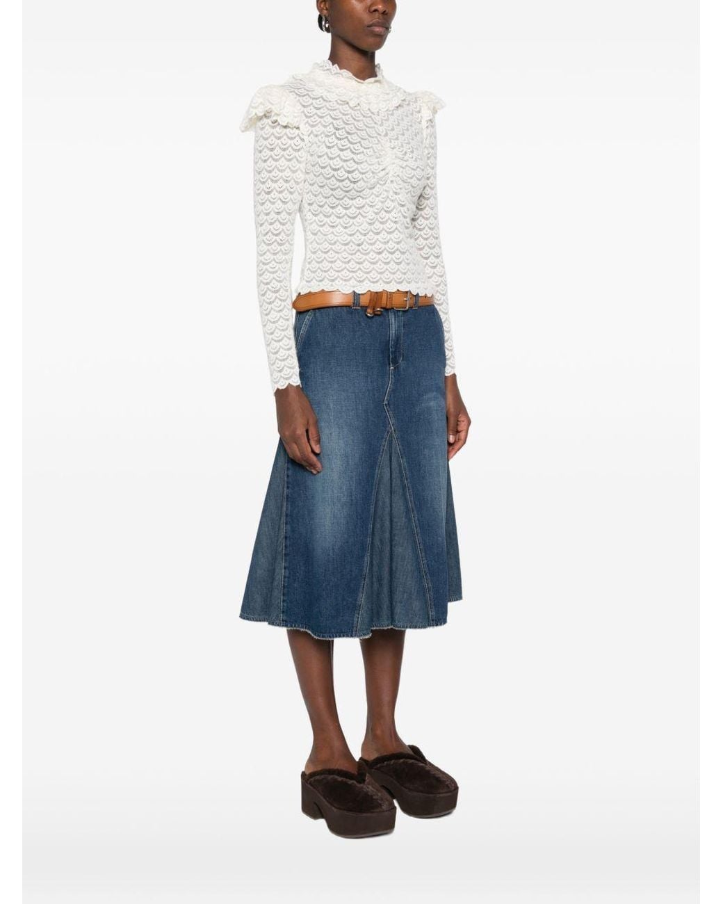 Farm Rio White Long-Sleeved Top