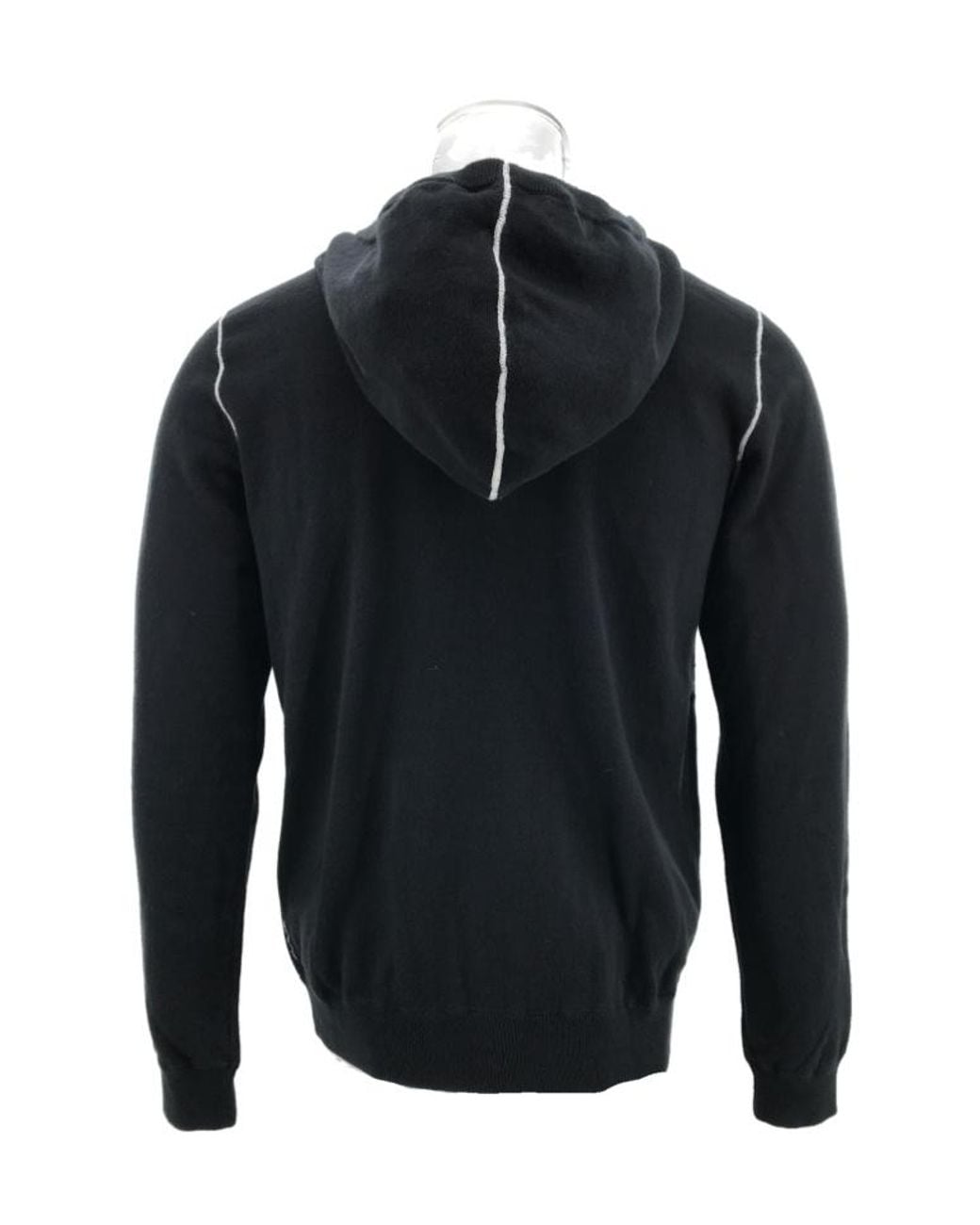 Armani Jeans Blue Hooded Long-Sleeved Knitted Jacket for men