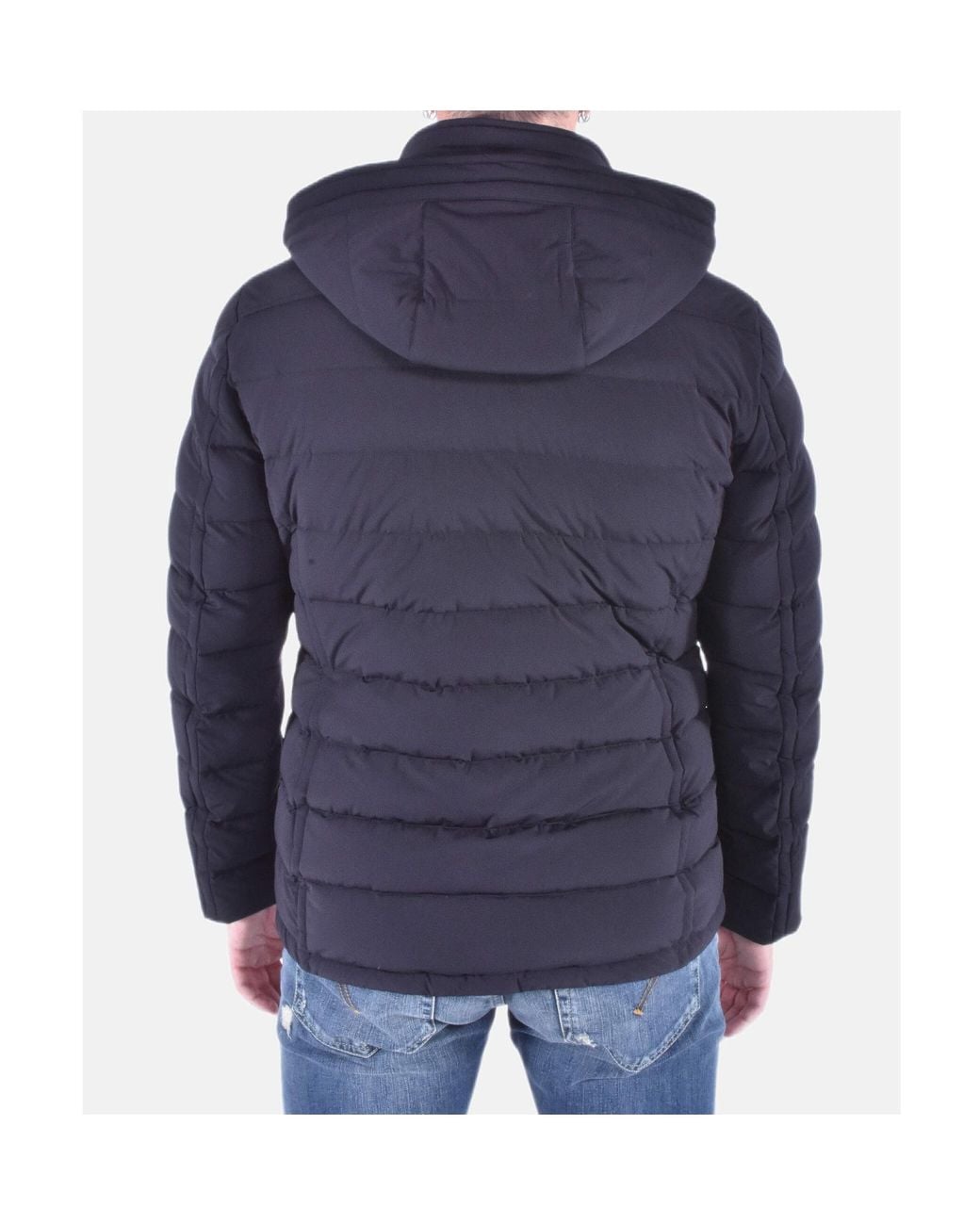 Moorer Blue Long-Sleeved Cotton Jacket for men