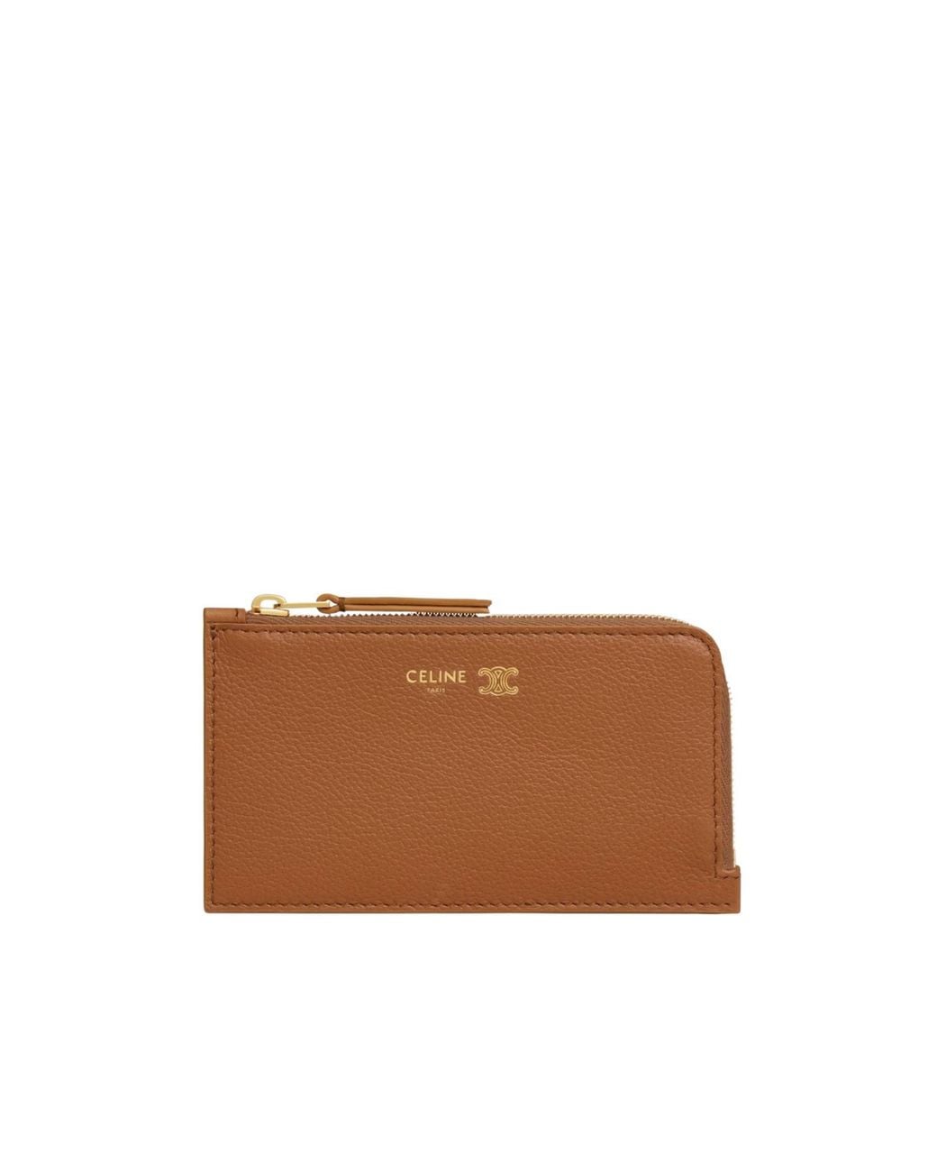 Céline Brown Long Zipped Card Holder