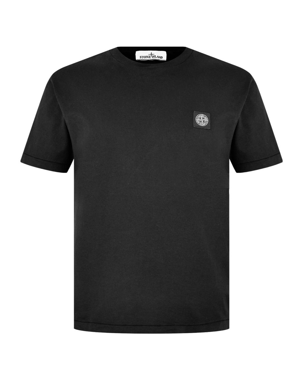 Stone Island Gray Logo Patch T-Shirt for men