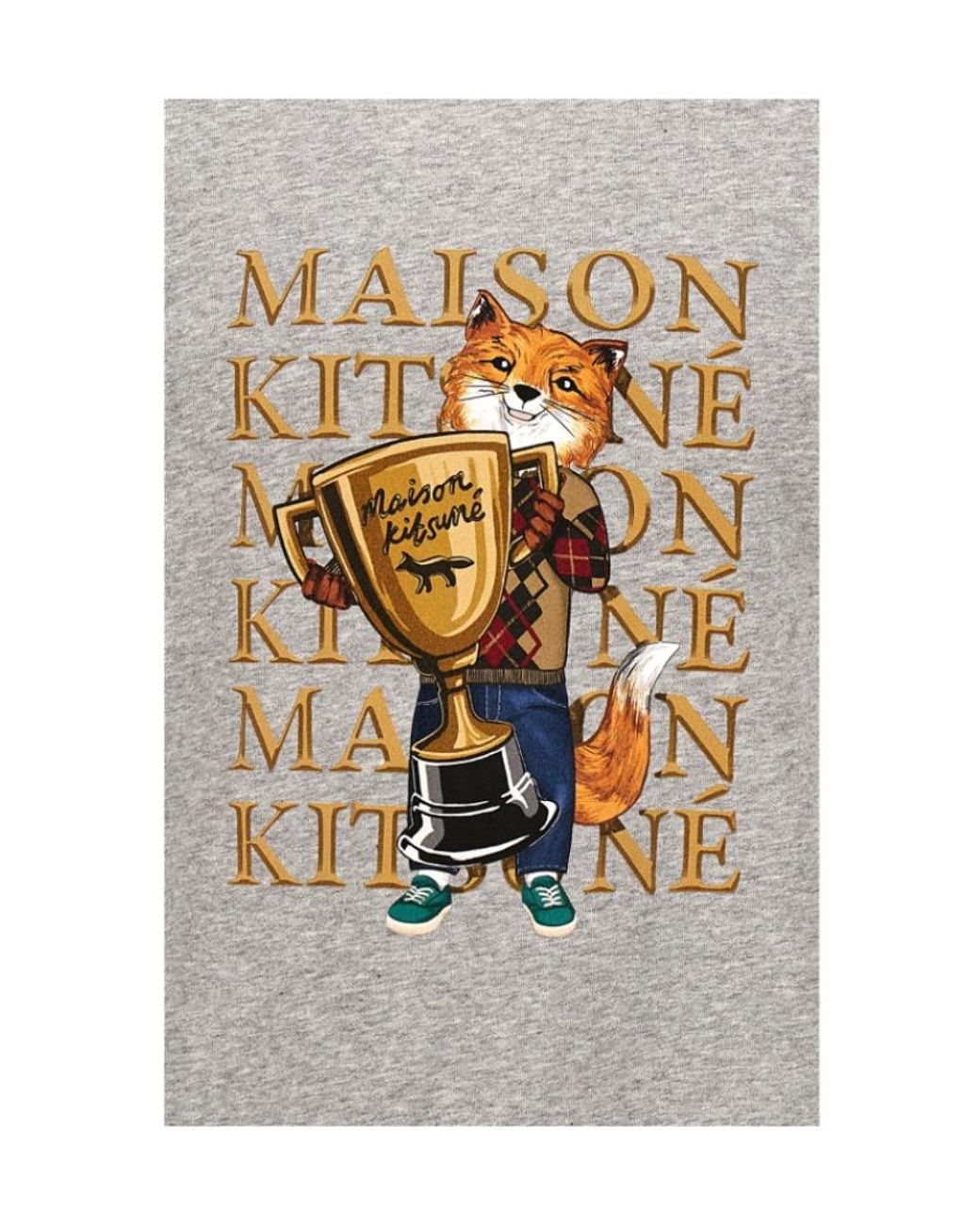 Maison Kitsuné Gray Fox Champion Sweatshirt for men