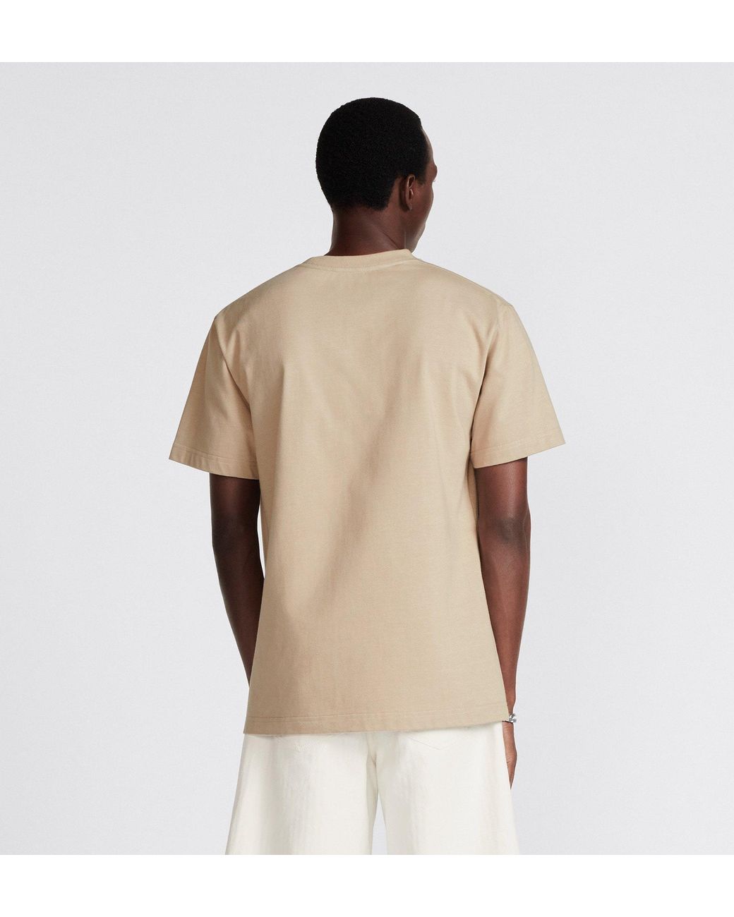 Dior Natural Homme Logo Embroidered Crewneck T-Shirt for men