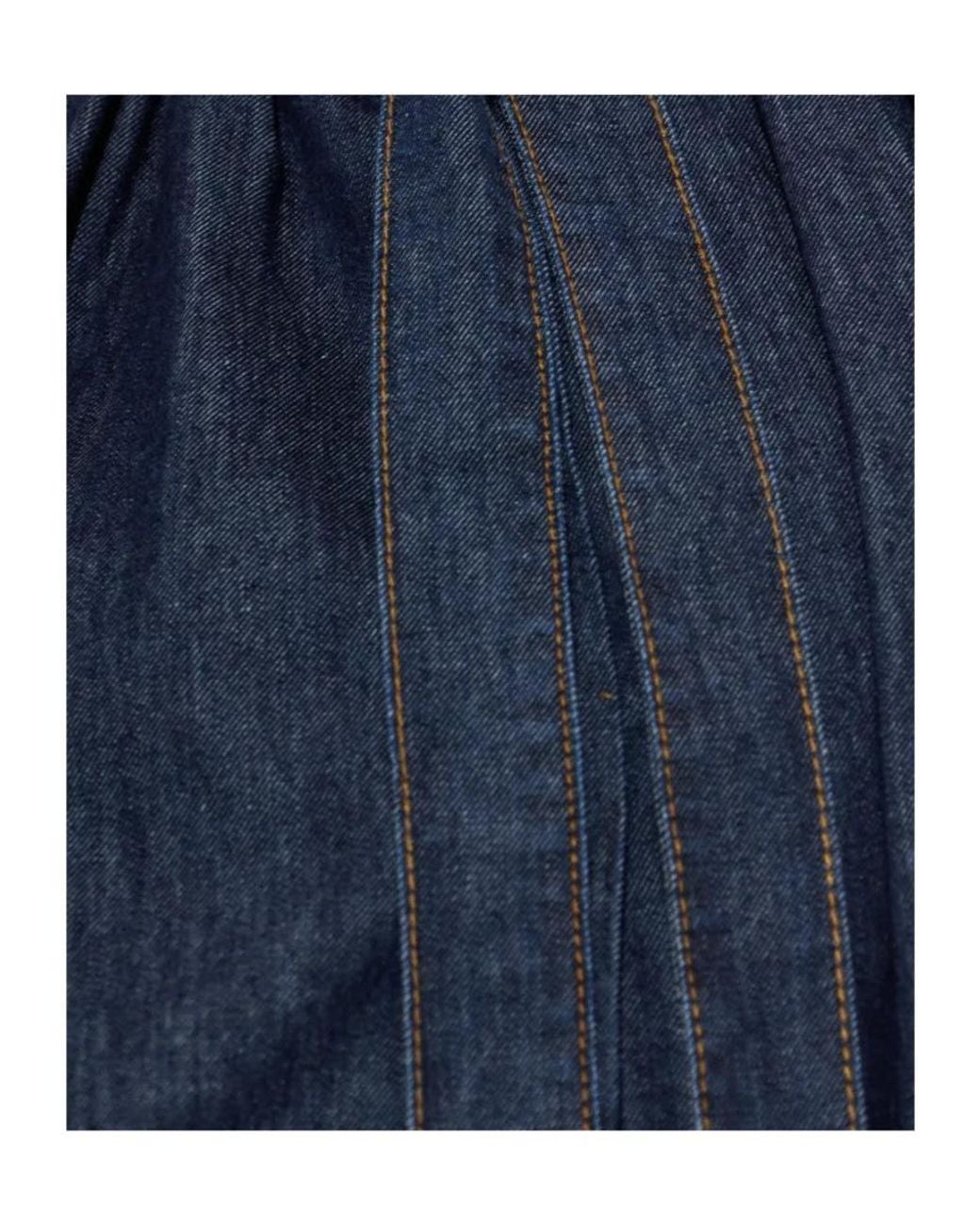 Dries Van Noten Blue Scarf Shirt
