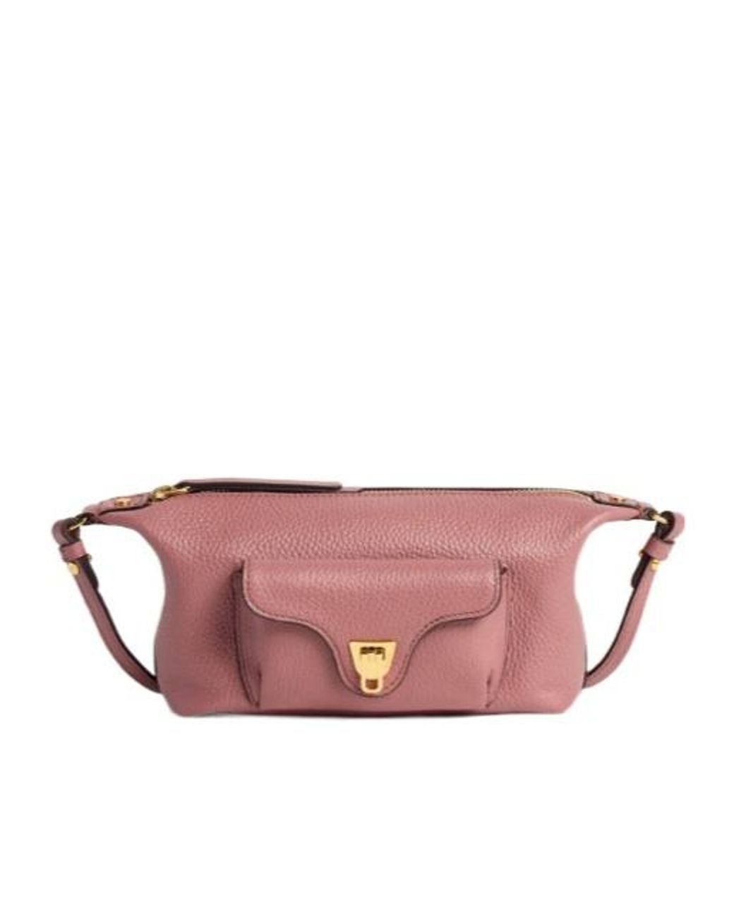 Coccinelle Pink Flap Pocket Shoulder Bag