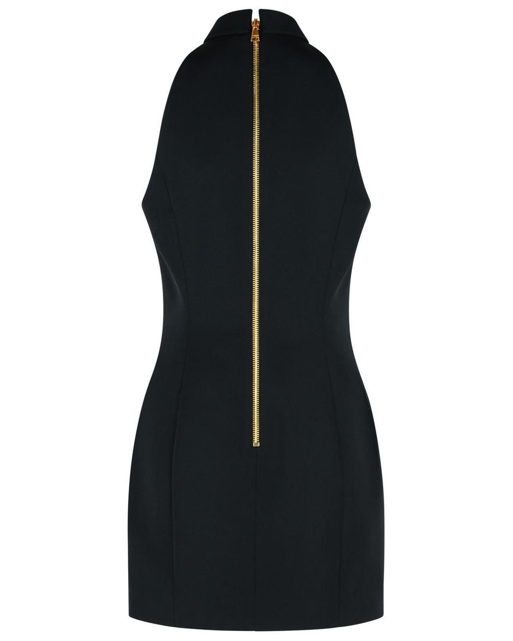 Balmain Blue Virgin Wool Short Dress
