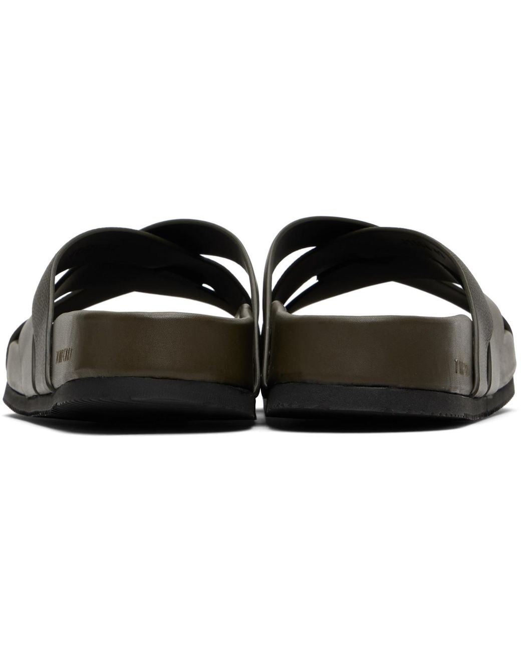 Tom Ford Brown Grain Leather Slippers for men