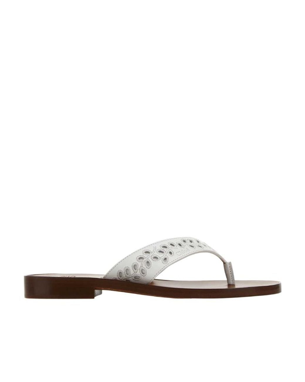 Chloé White Chloé X Eres Thong Slippers