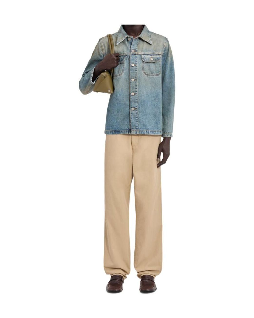 MM6 by Maison Margiela Blue Denim Trucker Jacket for men
