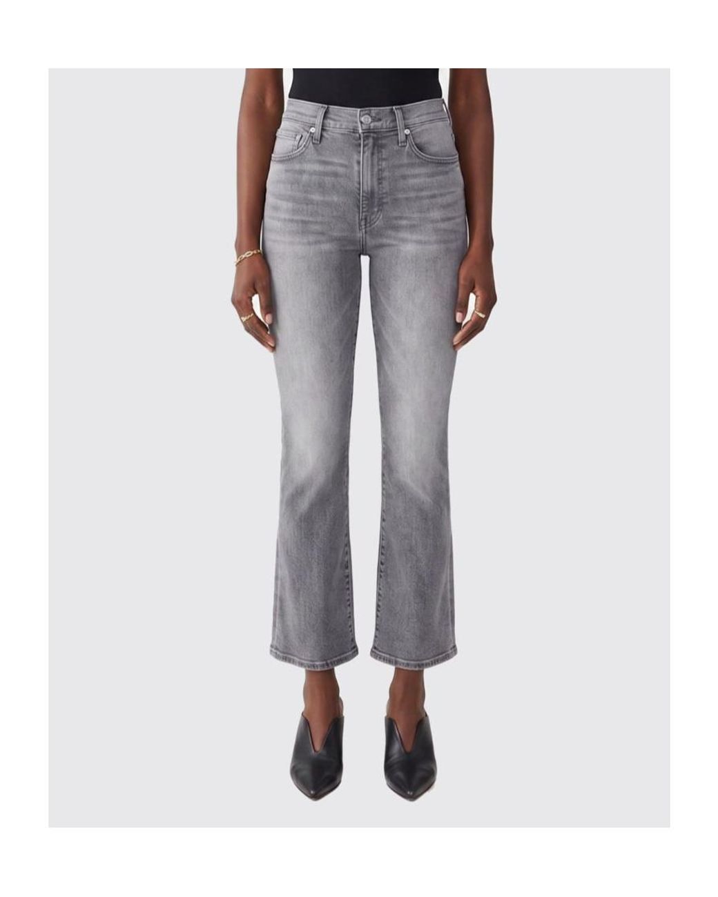 Mother Gray The Hustler Ankle Fray Jeans