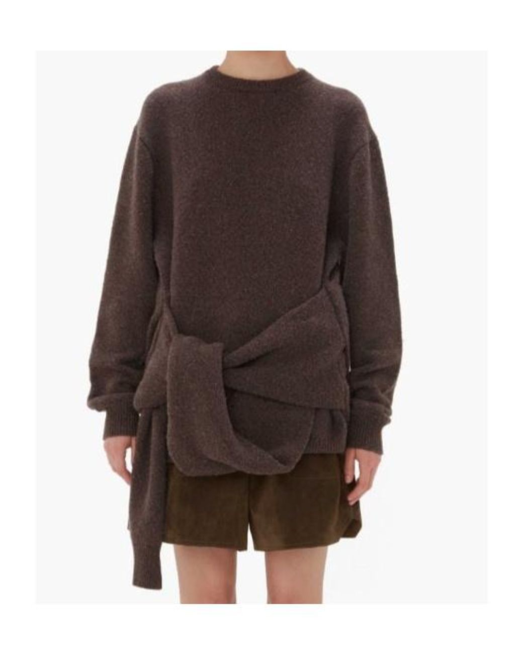 J.W. Anderson Brown Jw Anderson Draped-Tie Front Jumper