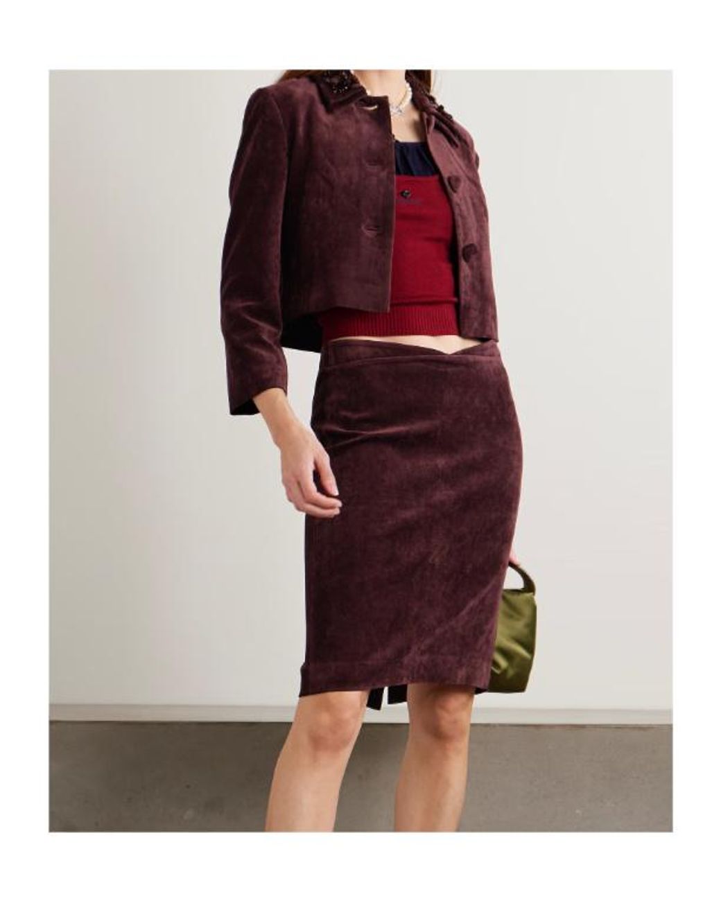 ShuShu/Tong Red Long-Sleeved Casual Jacket