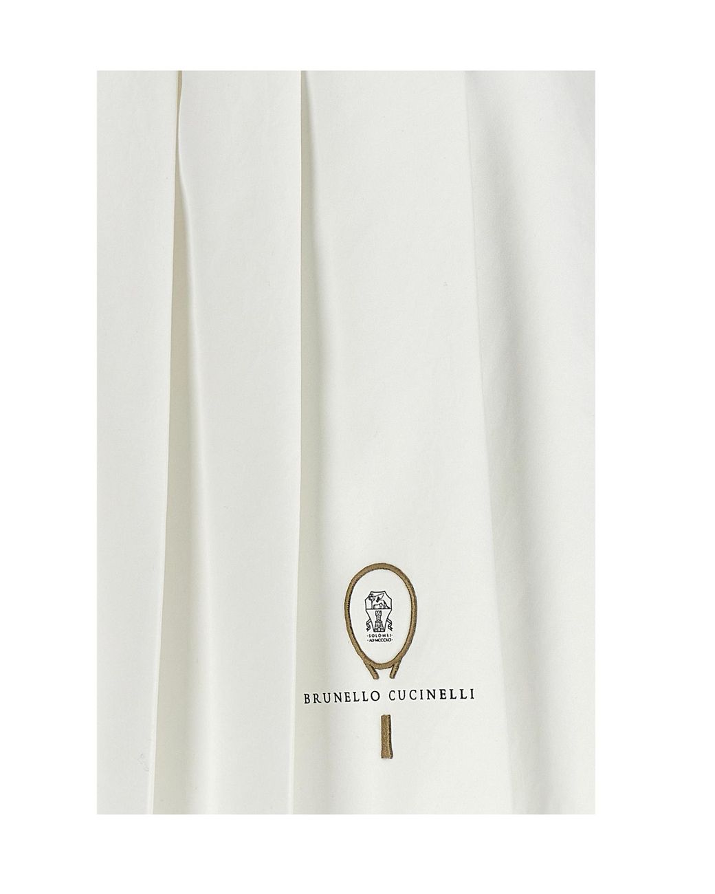 Brunello Cucinelli White Pleated Mini Skirt