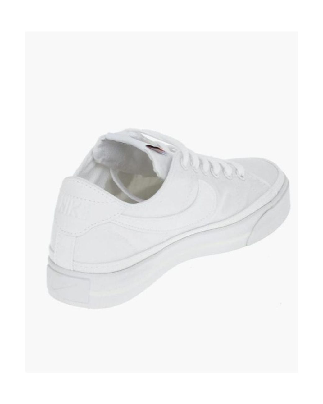 Nike Court Legacy Canvas Low-Top Casual Shoes in White | Lyst