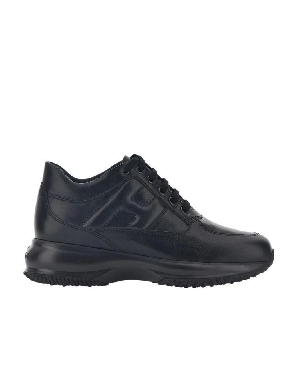 Hogan Blue Round-Toe Lace-Up Sneakers