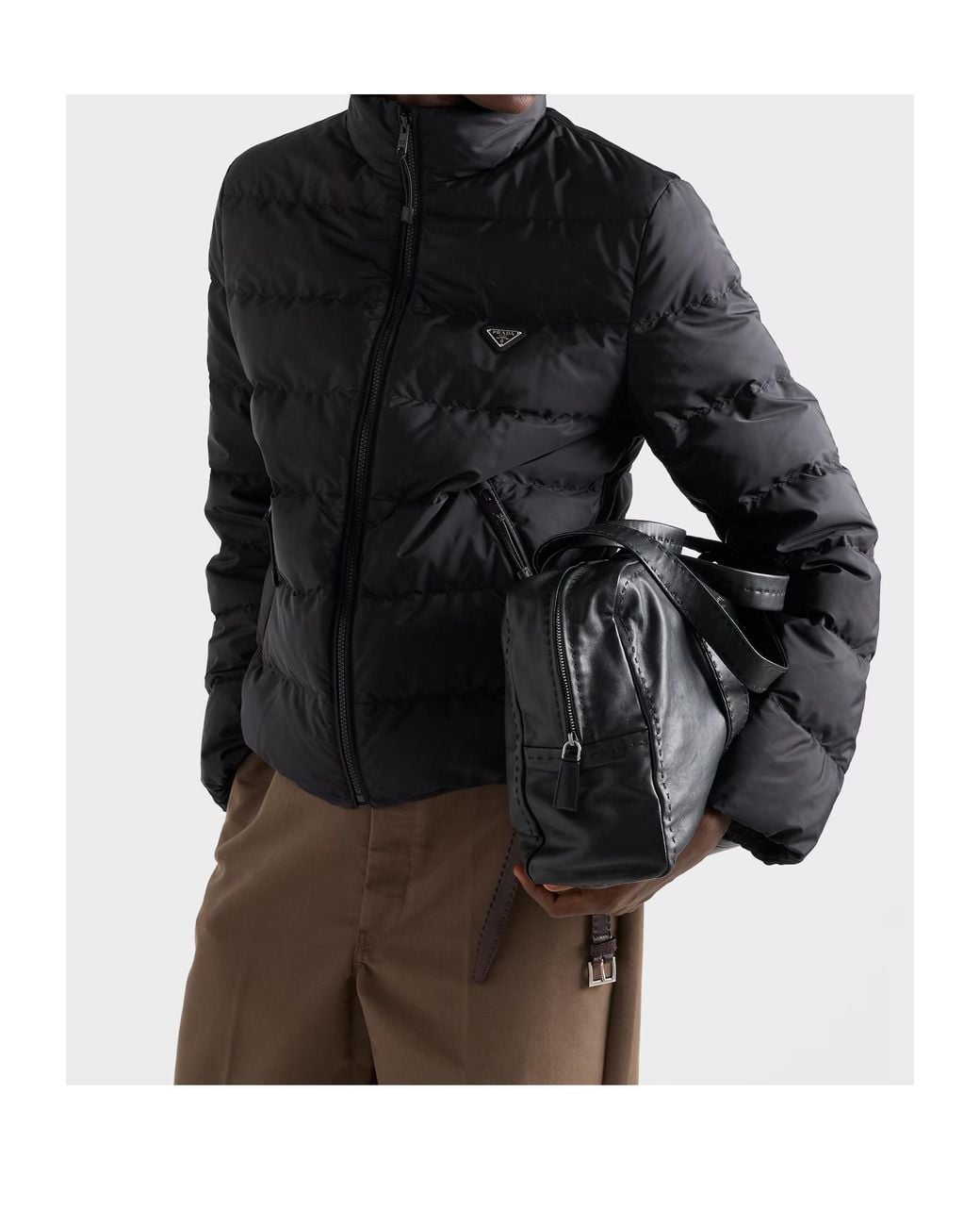 Prada Blue Re-Nylon Puffer Jacket for men