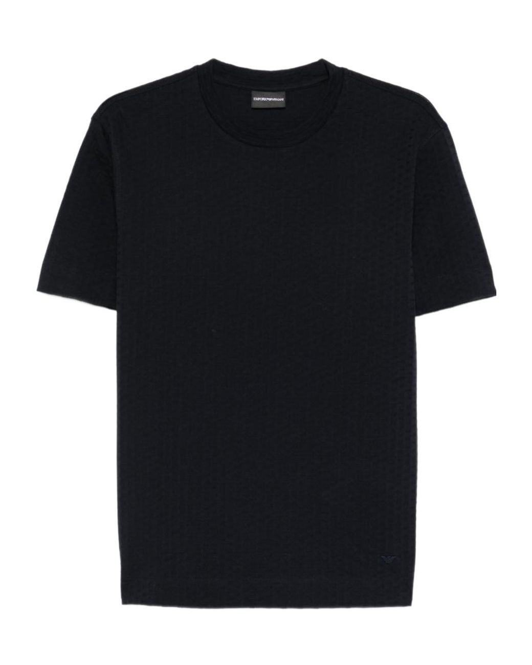 Emporio Armani Black Textured T-Shirt for men