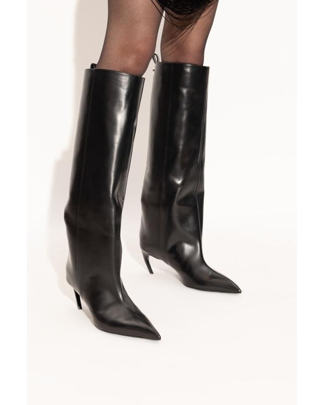 The Attico Black The Lea Pointed Toe Boots