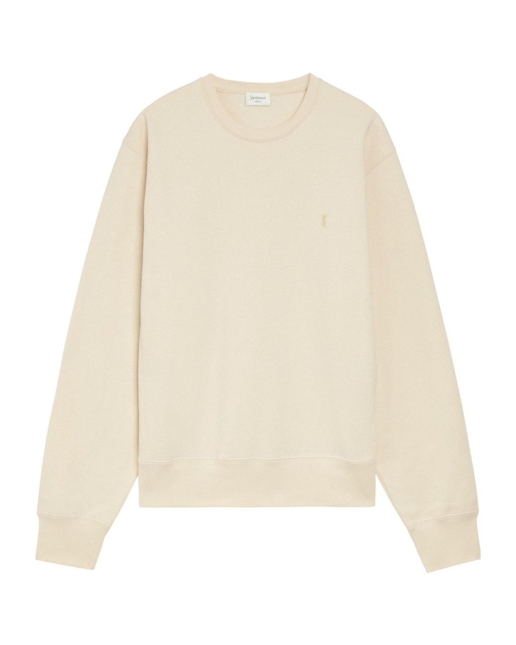 Saint Laurent Natural Round-Neck Sweatshirt for men