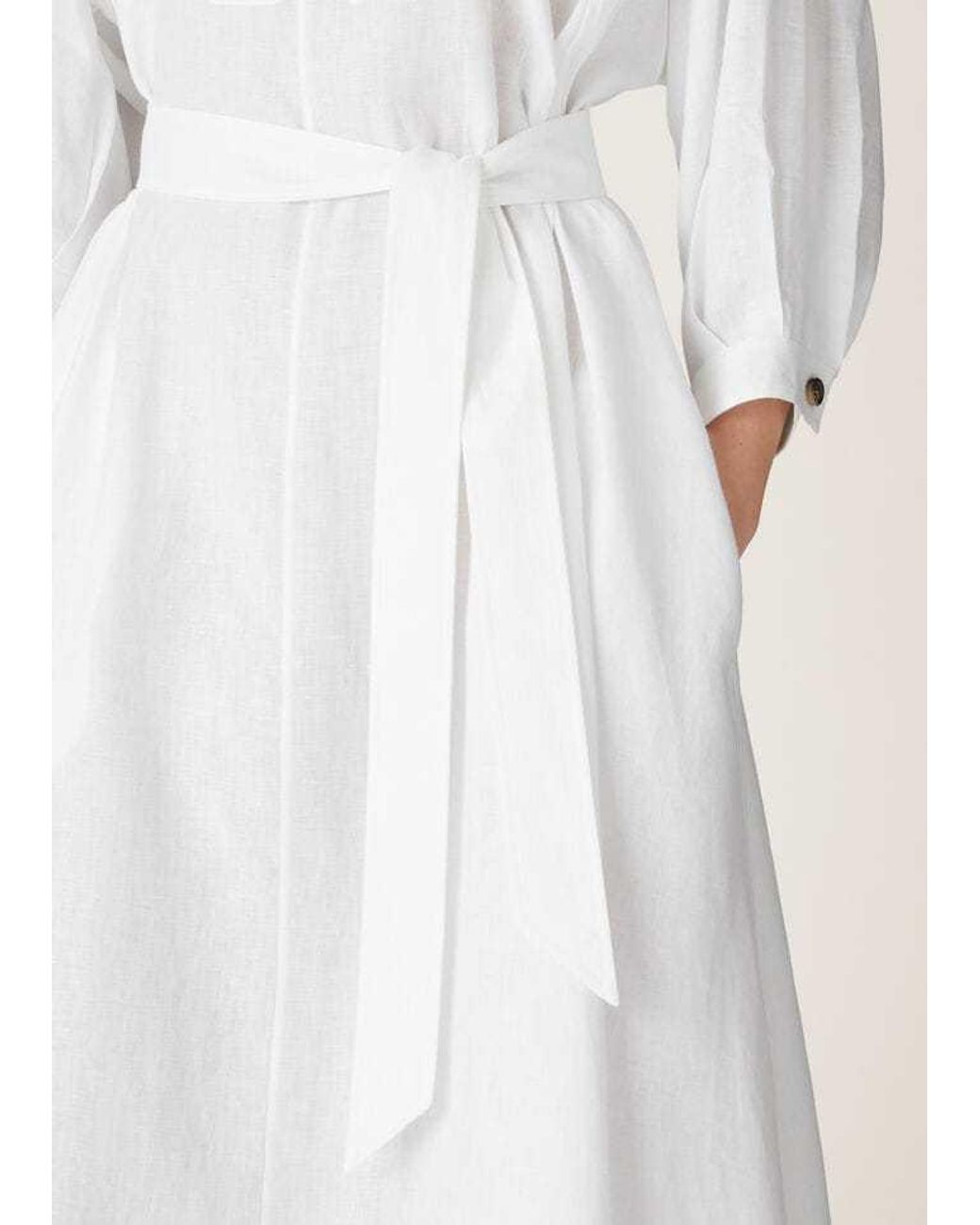 Loro Piana White Round Neck Dress