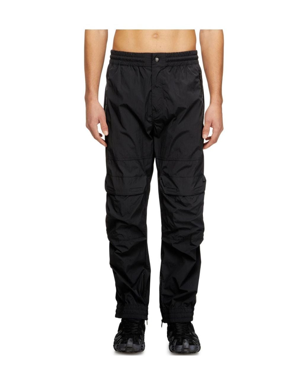 DIESEL Blue Zip-Pocket Cargo Pants for men