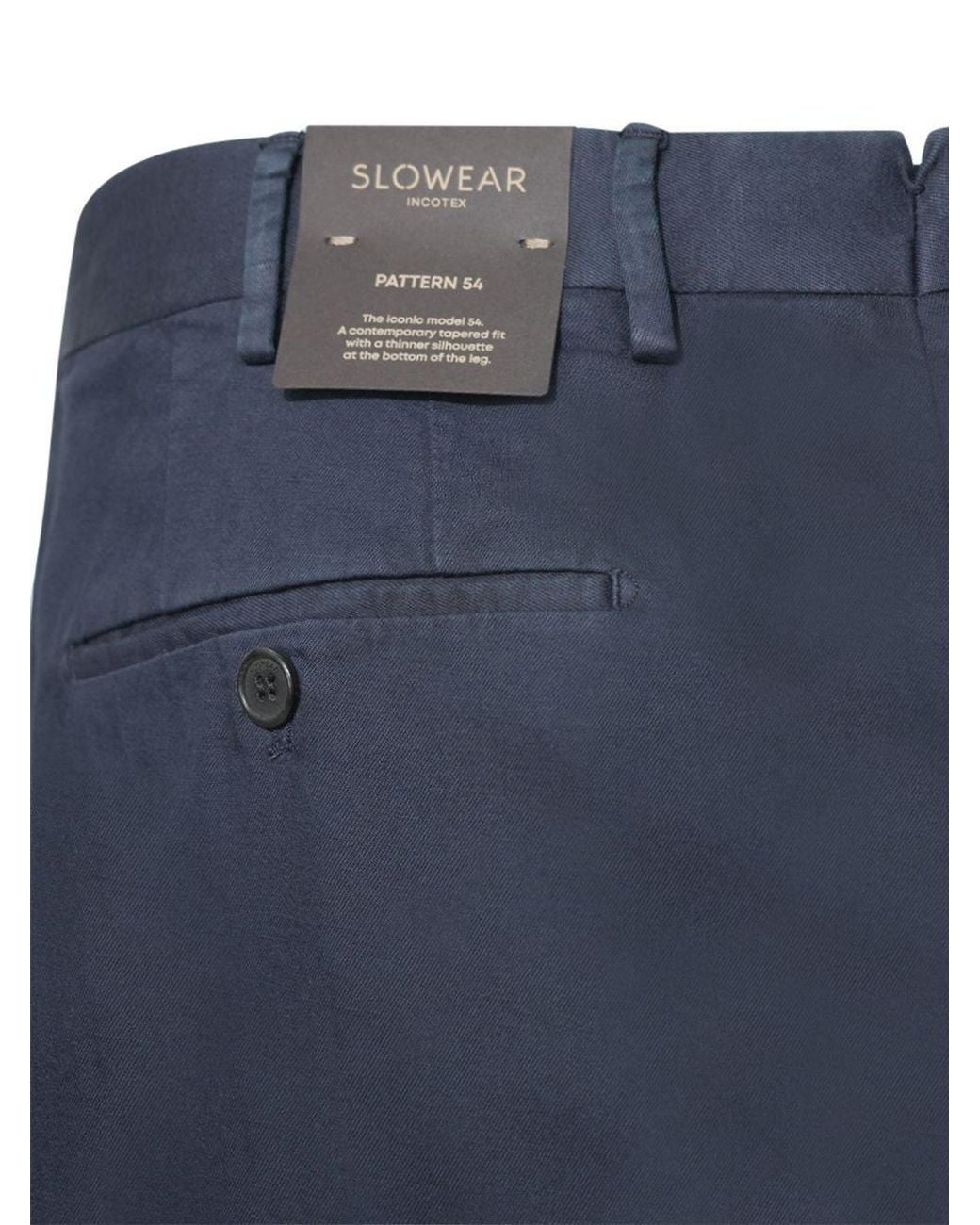 Incotex Blue Pattern 54 Pleated Slim Pants for men