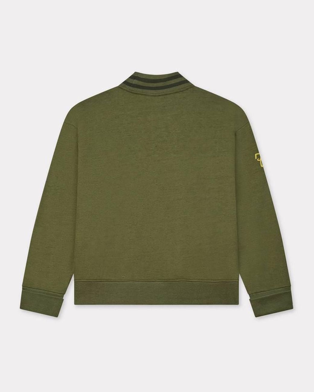 KENZO Green Paris Chainstitch Embroidered Cardigan for men