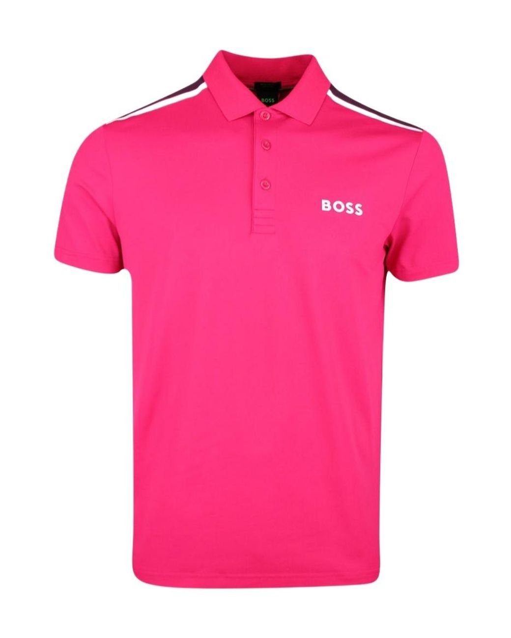 Boss Pink Short-Sleeved Polo Shirt for men