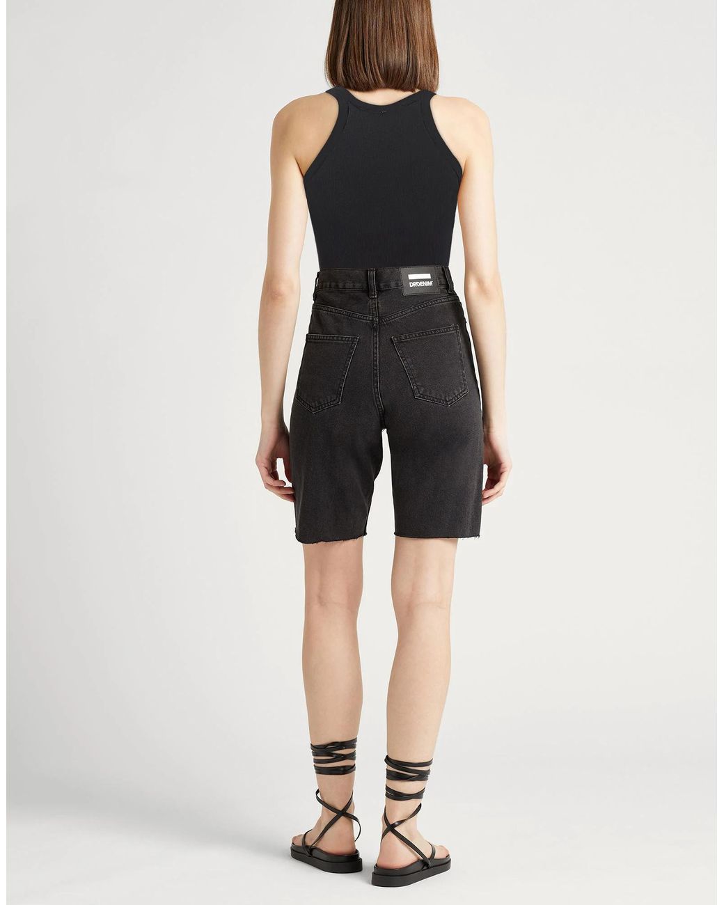 Sportmax Black Sleeveless Solid-Colored Stretch Top