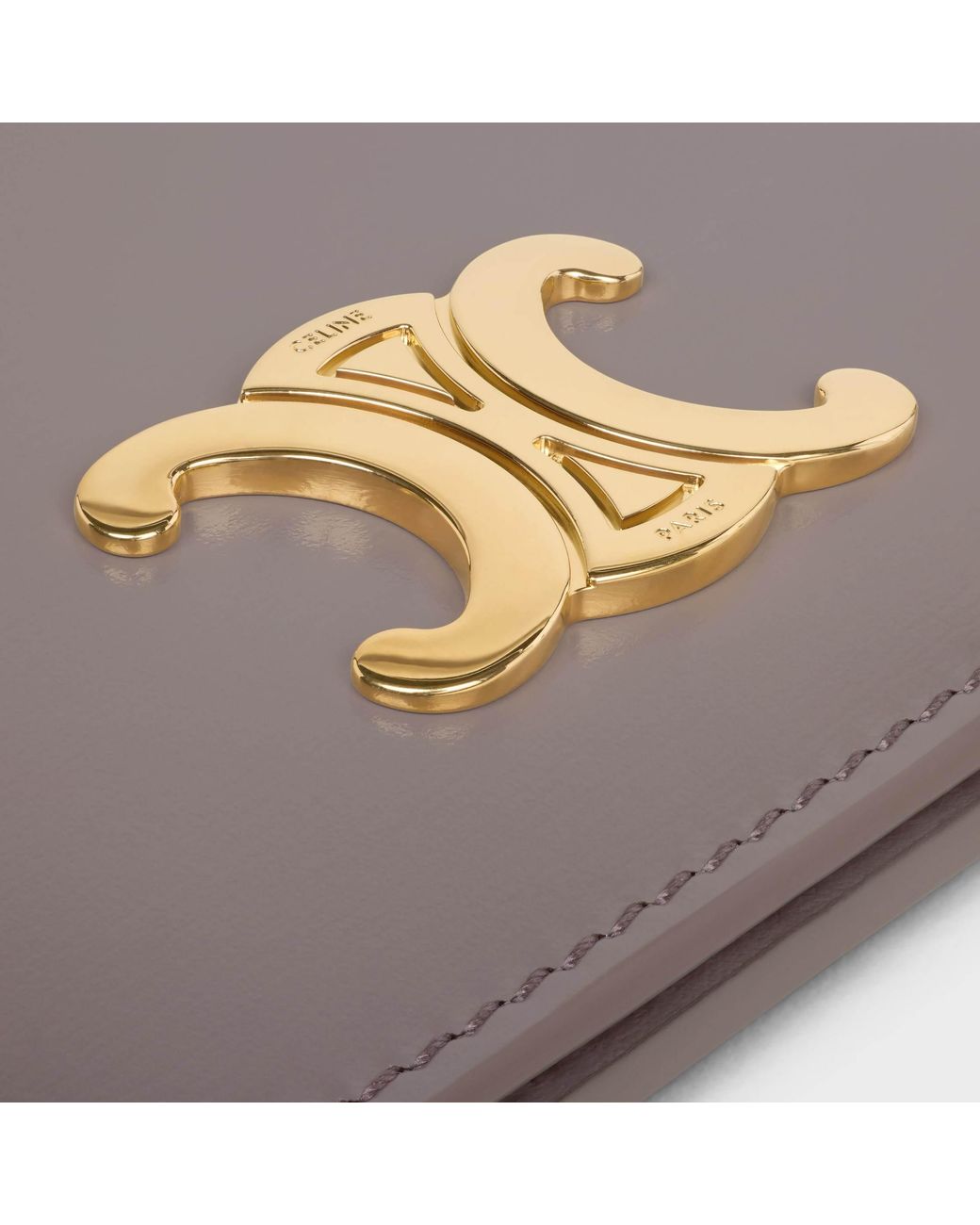 Céline Gray Bi-Fold Card Holder Triomphe