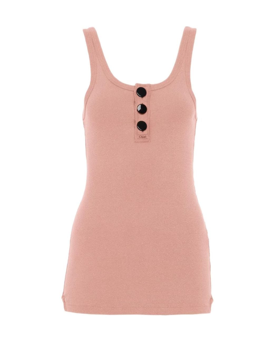 Chloé Pink Cut-Out Cotton Top