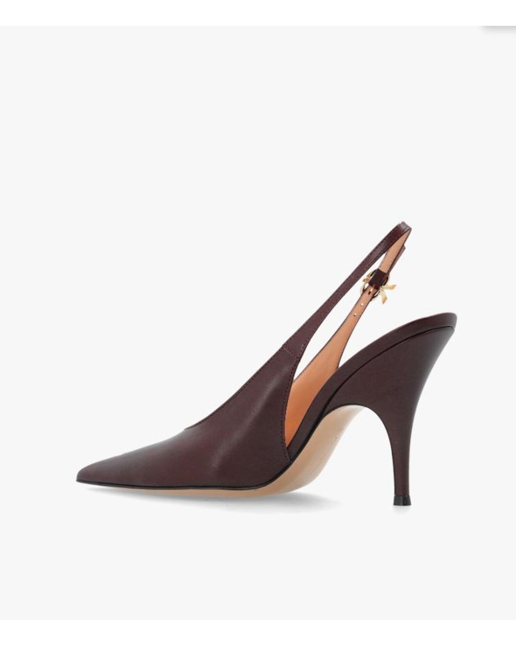 Gianvito Rossi Brown Sofia Pointed Toe Slingback Pumps