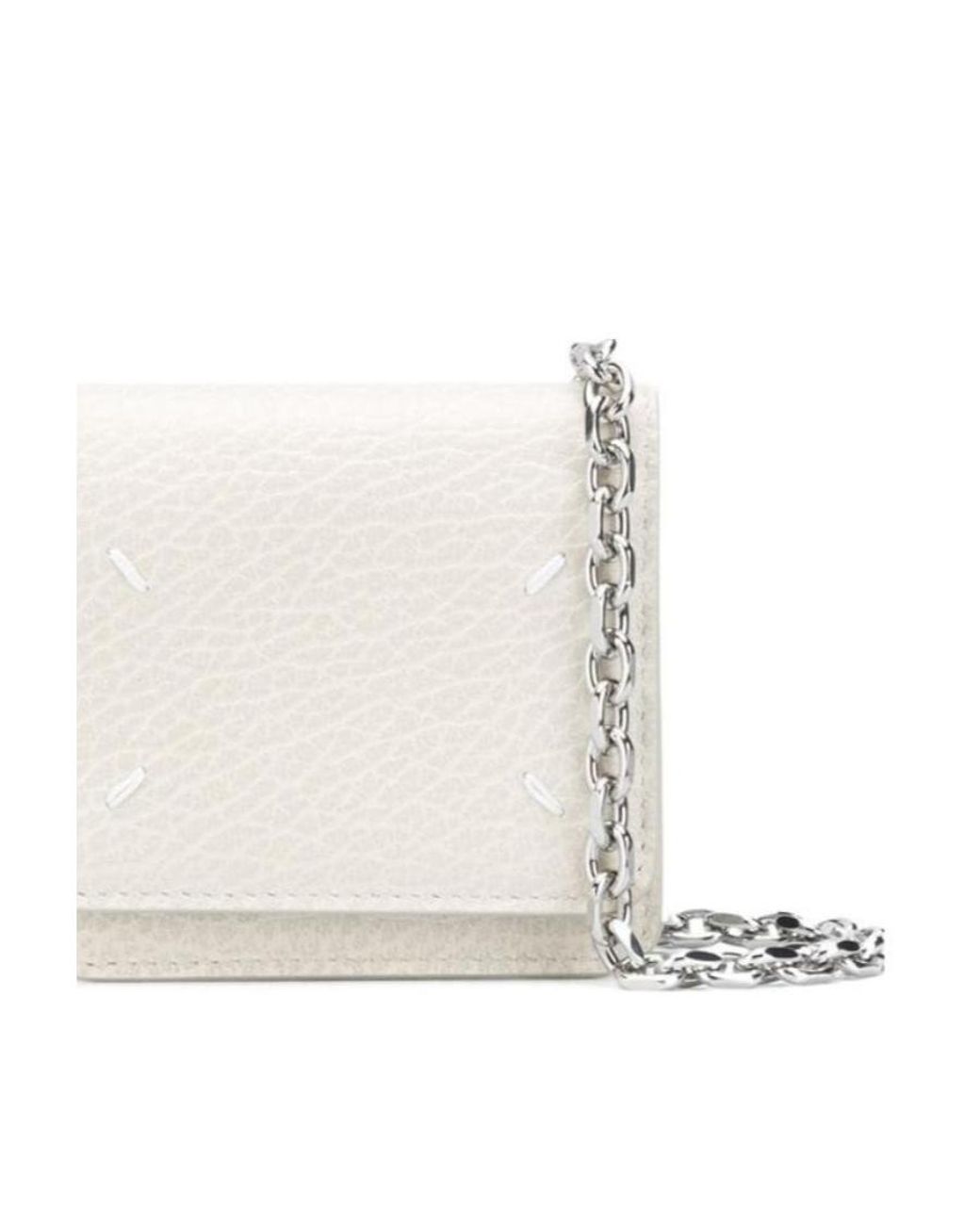 Maison Margiela White Small Chain Wallet
