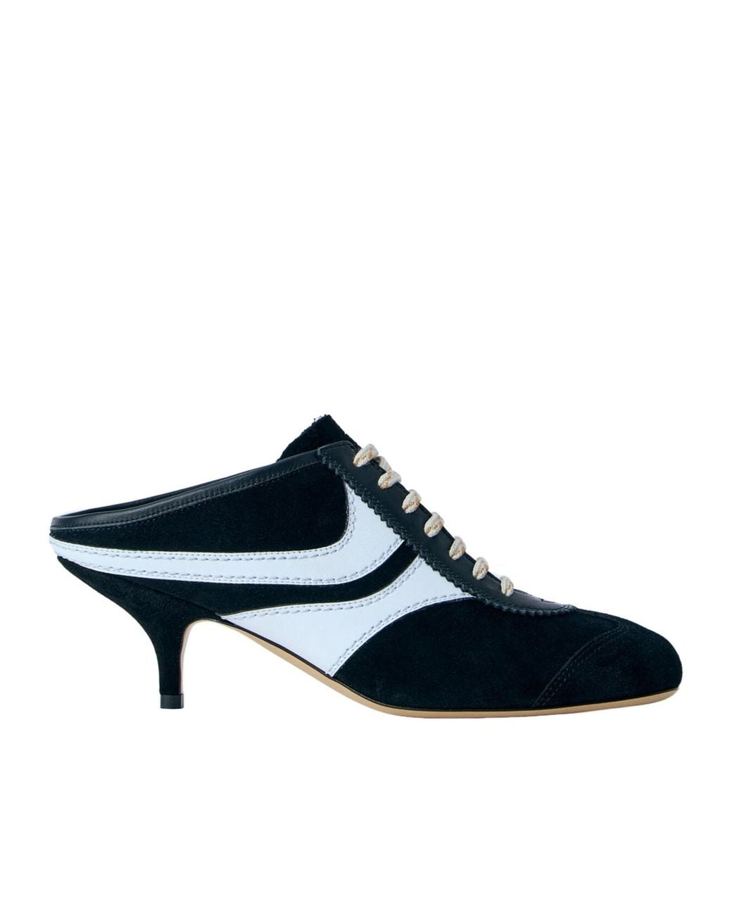 Dries Van Noten Blue Heeled Lace Up Mules