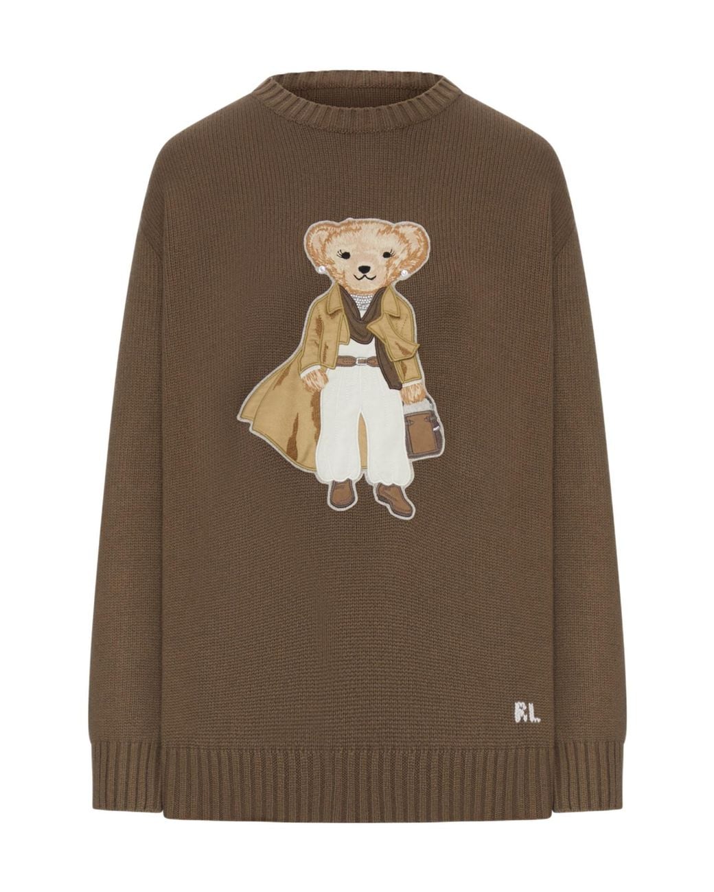 Ralph Lauren Brown Polo Bear Long Sleeved Jumper