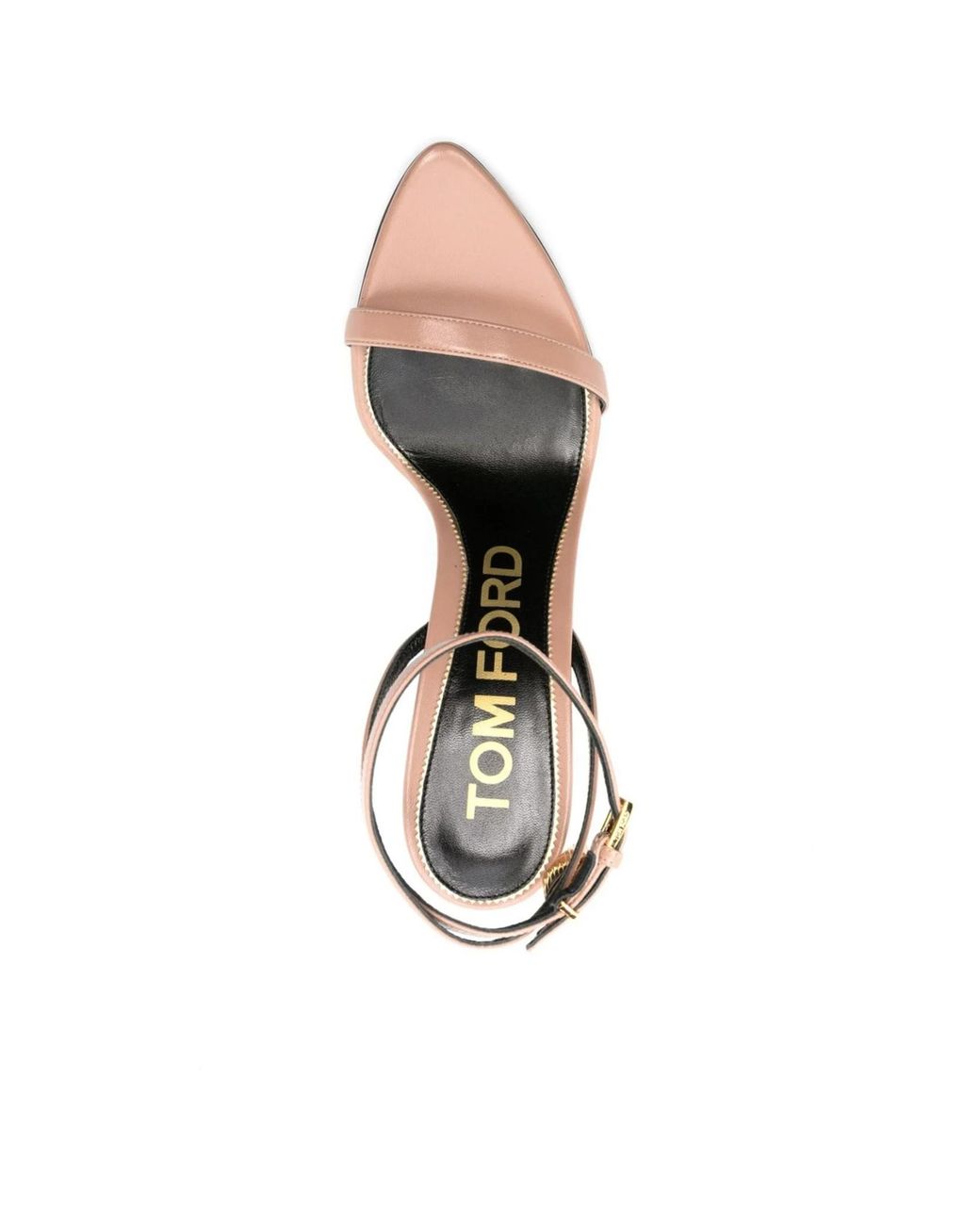 Tom Ford White Padlock Pointy Sandals
