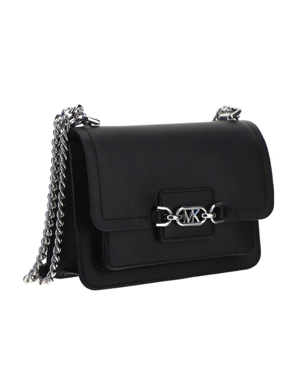 Michael Kors Black Michael Heather Large Shoulder Bag