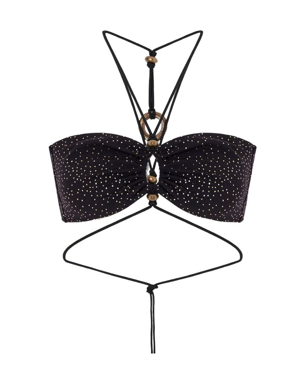 Isabel Marant Black Polka-Dot Bikini Top