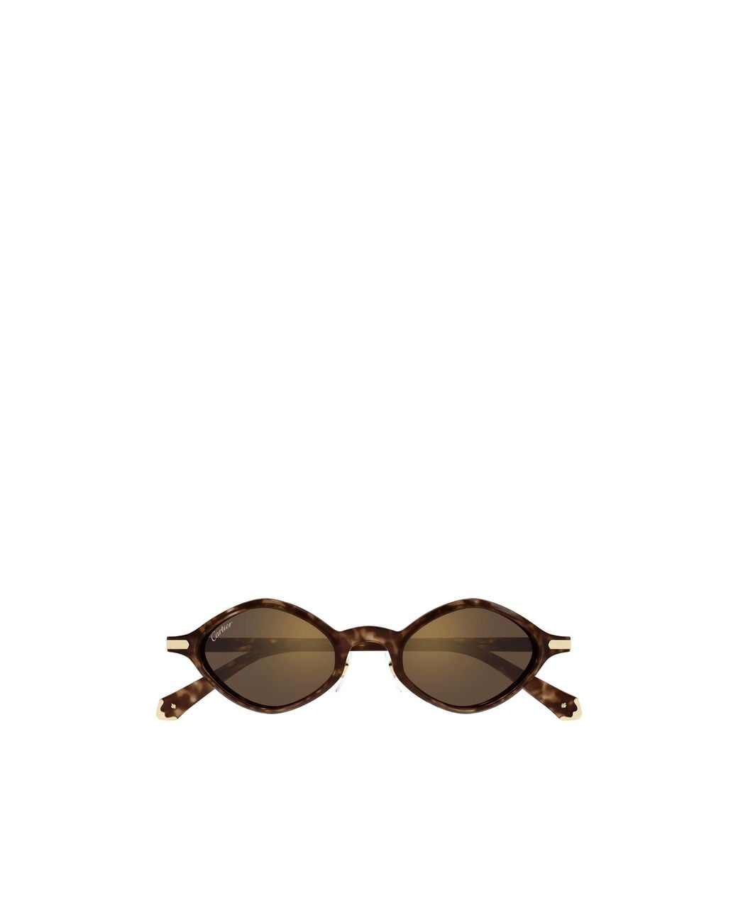 Cartier Brown Geometric Frame Sunglasses for men