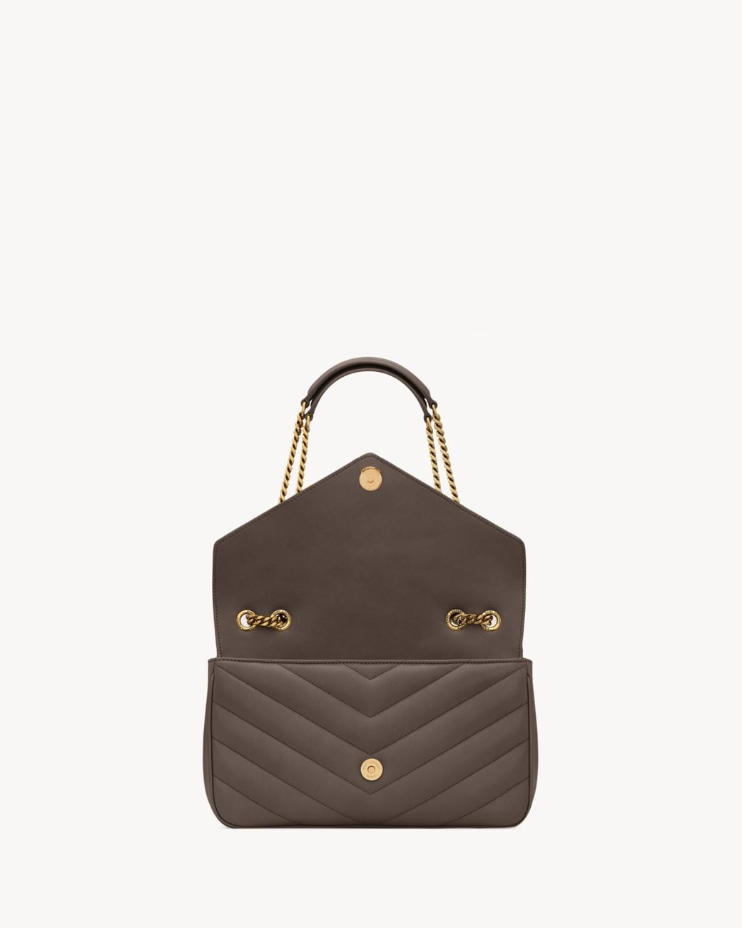 Saint Laurent Brown Loulou Medium Shoulder Bag