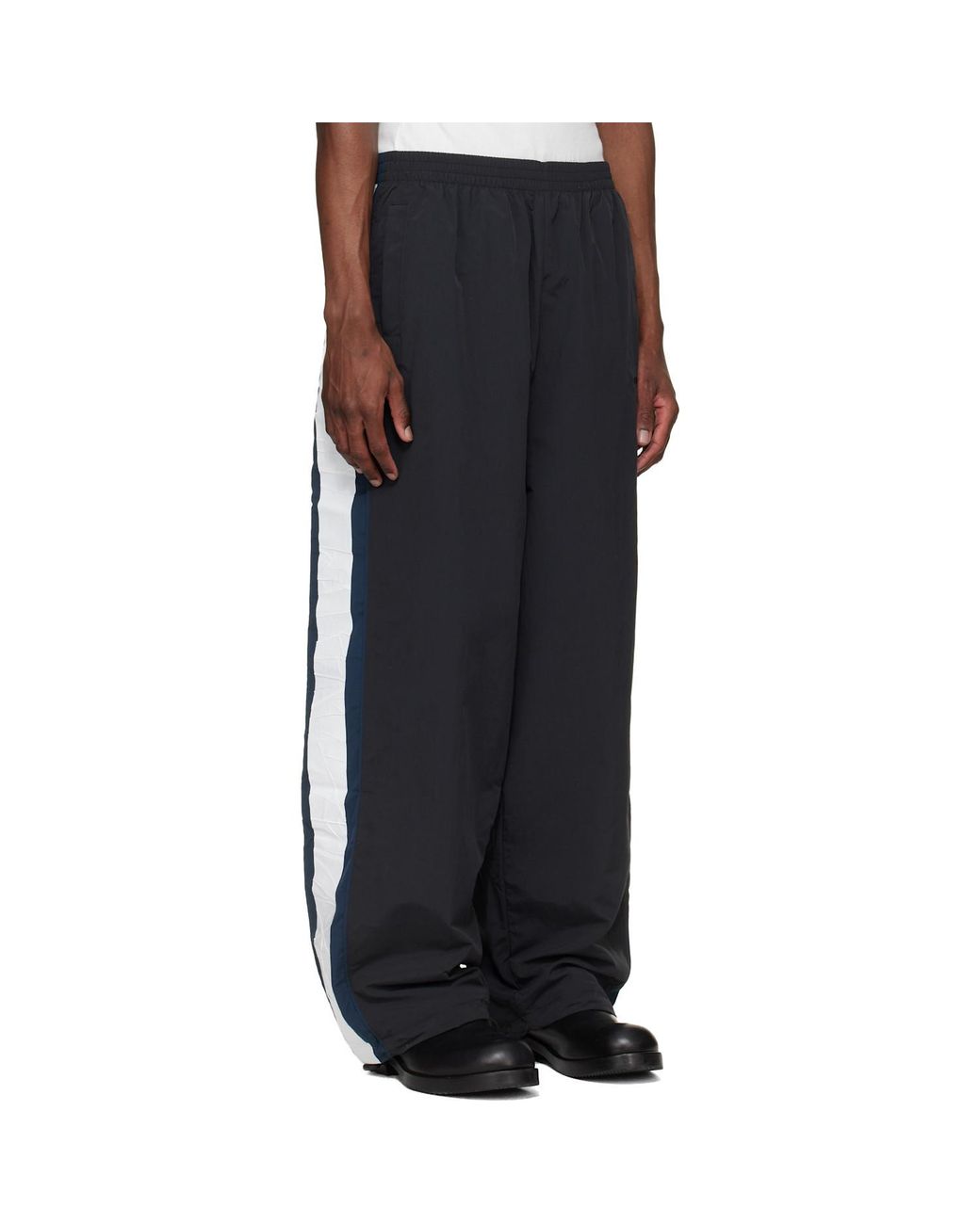 Vetements Black Striped Wide-Leg Track Pants for men