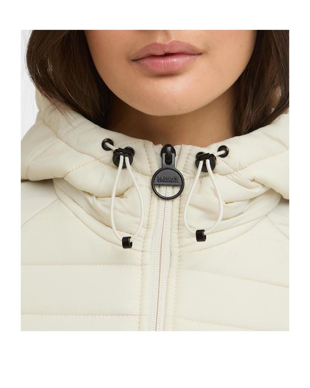 Barbour White Long-Sleeved Casual Jacket