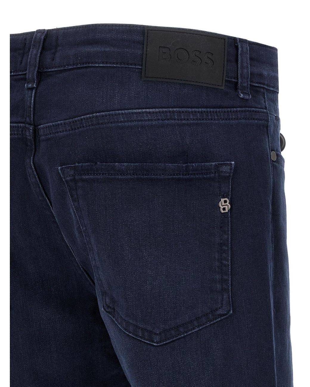 Boss Blue Boss Logo-Patch Delaware Jeans for men