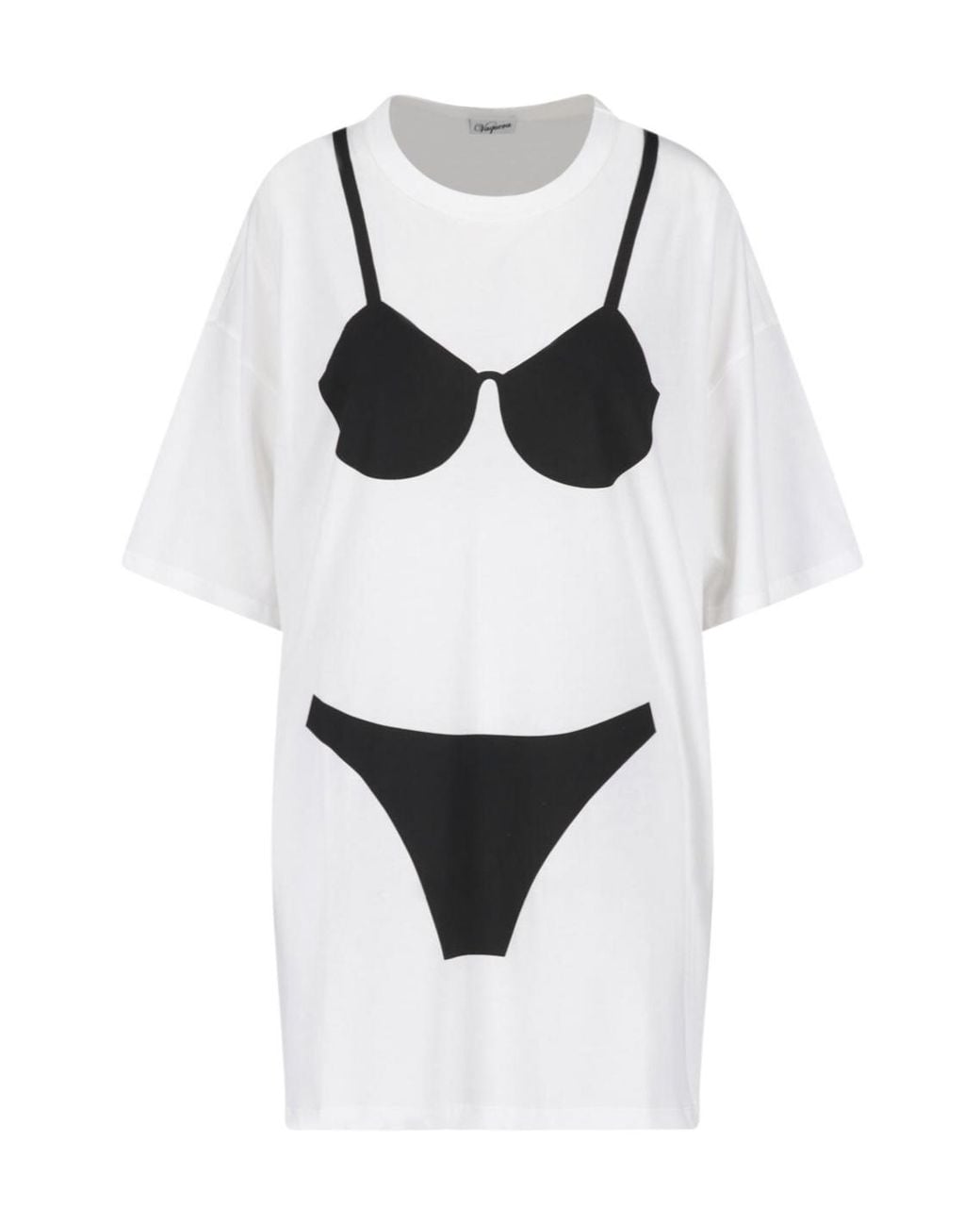 VAQUERA White Trompe L'Oeil Tall T-Shirt
