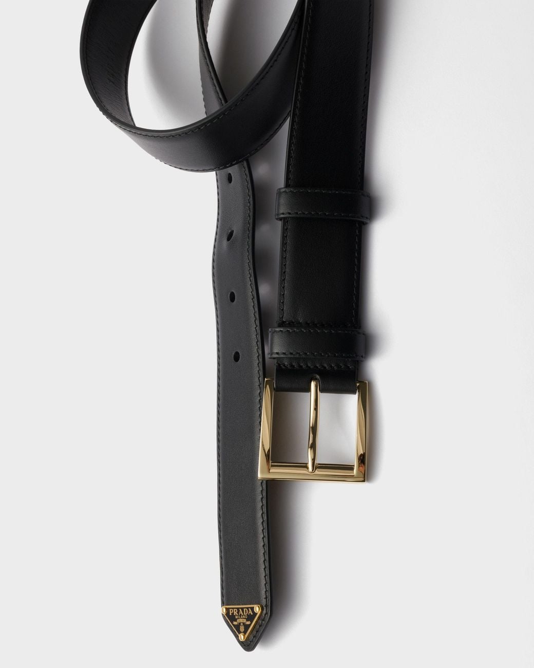Prada Black Leather Belt