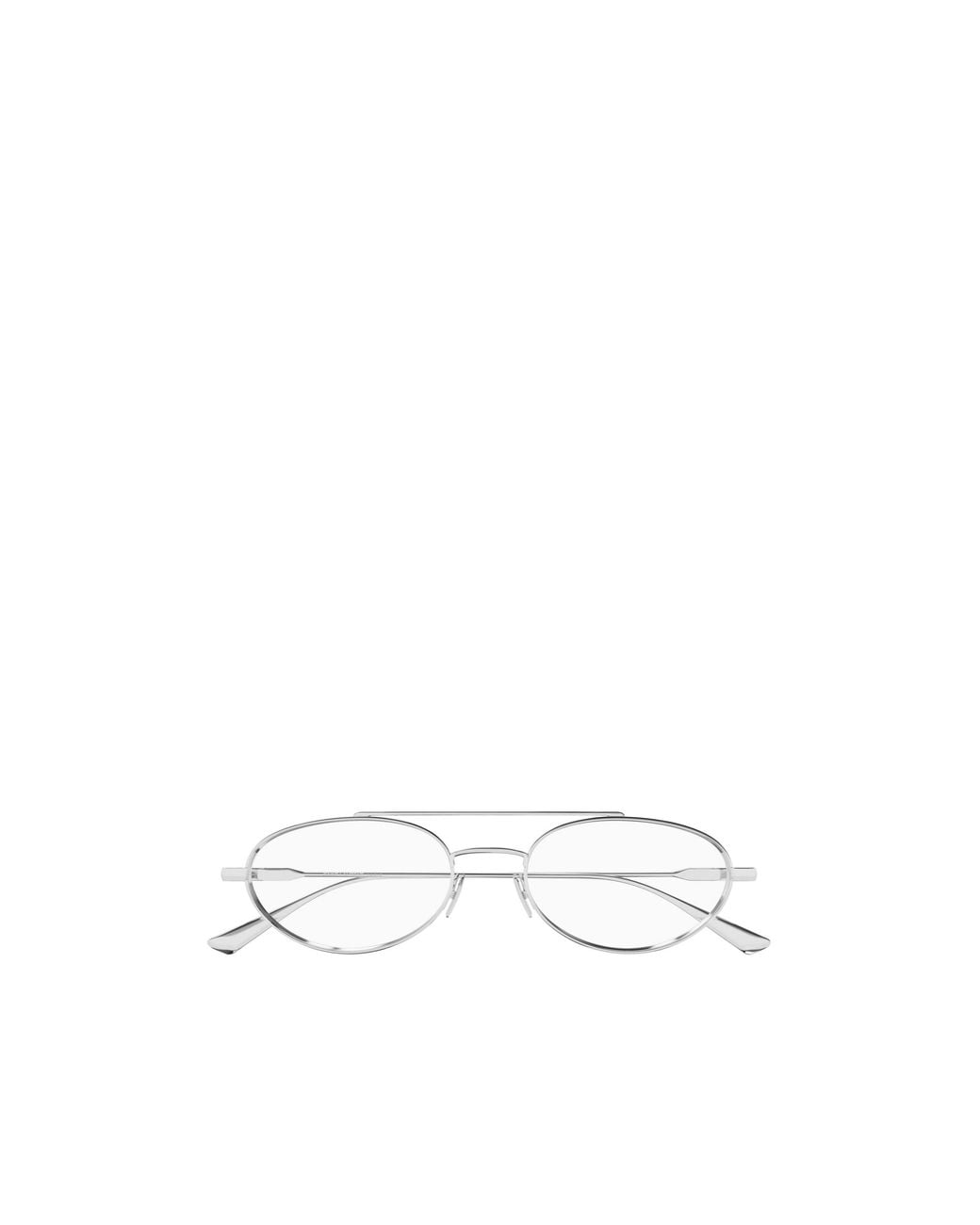 Saint Laurent White Pilot-Frame Double-Bridge Glasses for men