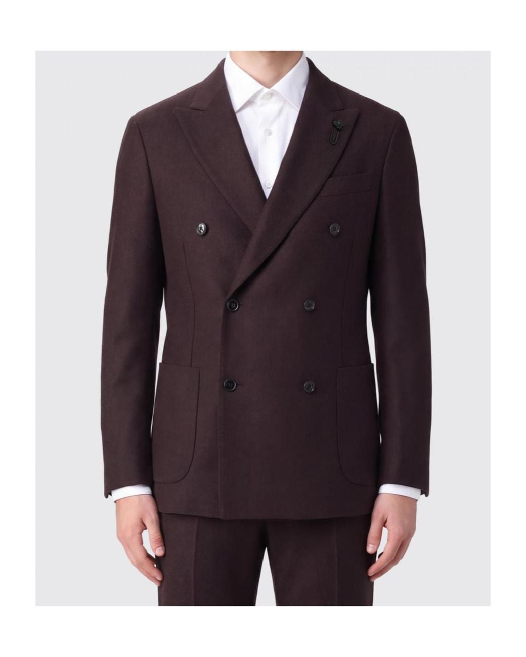 Lardini Black Roma Double-Breasted Blazer for men