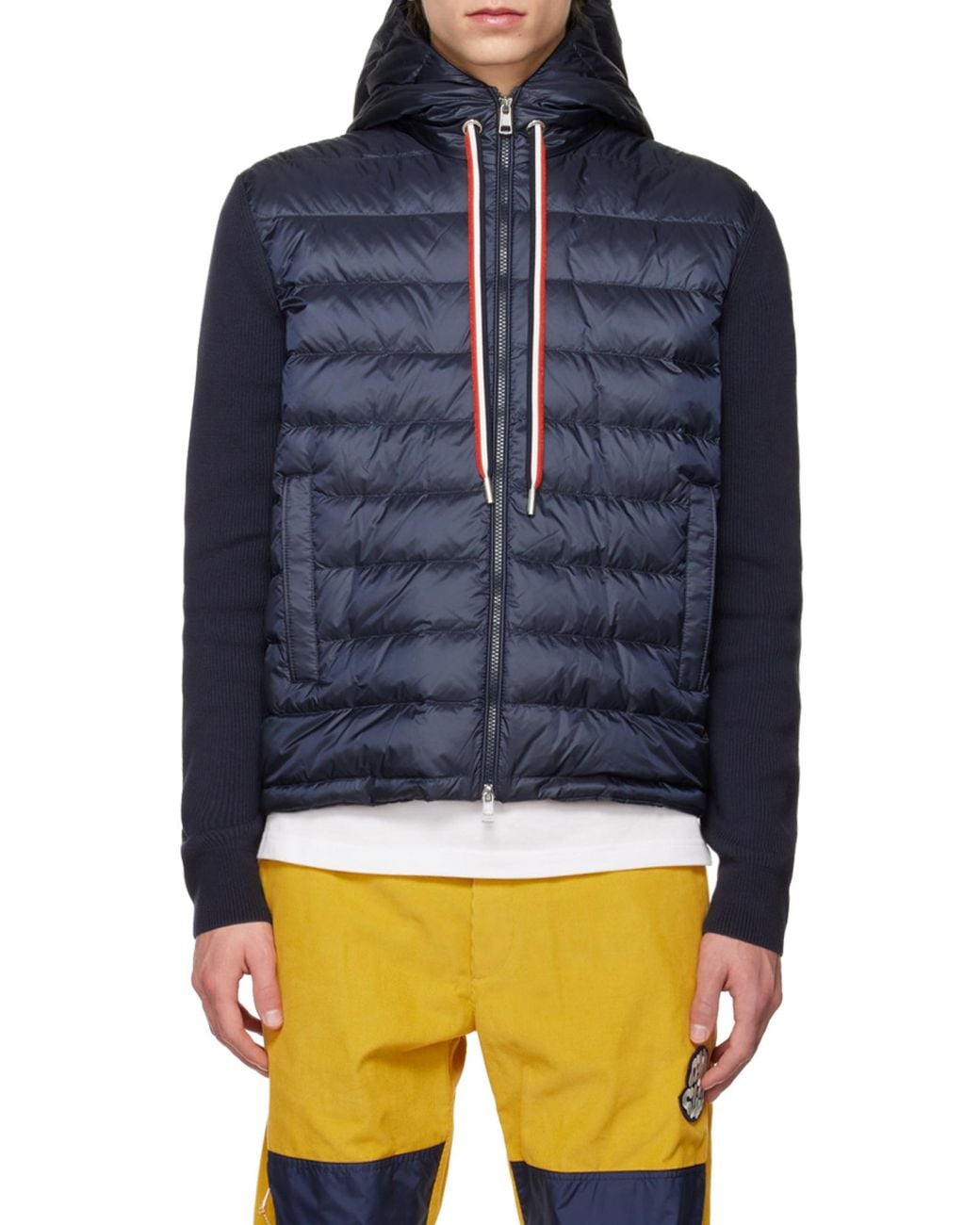 Moncler Blue Padded Hoodie for men