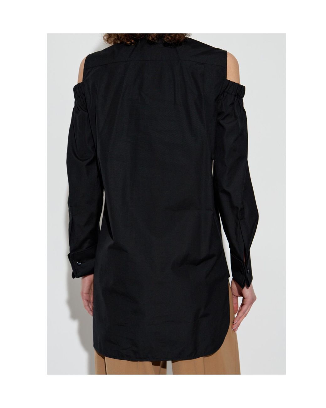 Max Mara Black Ragni Cut-Out Button-Up Shirt
