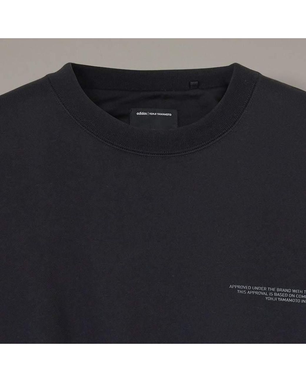 Y-3 Black Logo Printed Crewneck Sweatshirt for men